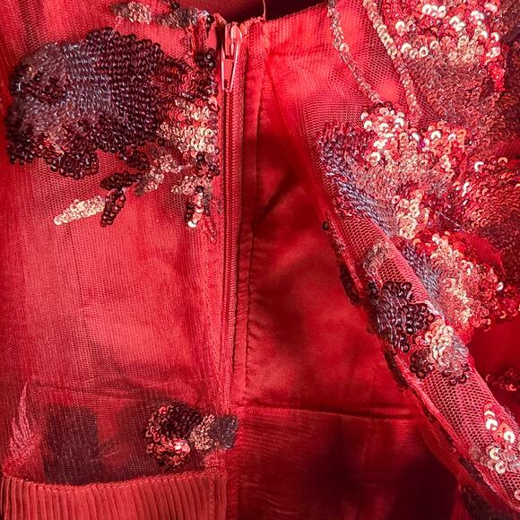 Banjul New red sequin party Valentine dress - Picture 4 of 11